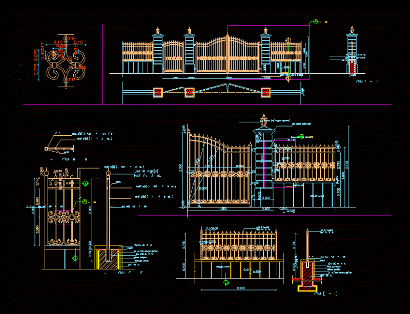 Porton Ironwork DWG Detail for AutoCAD