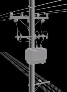 Poste High Tencion Transformer Max 3D MAX Model for 3D Studio Max