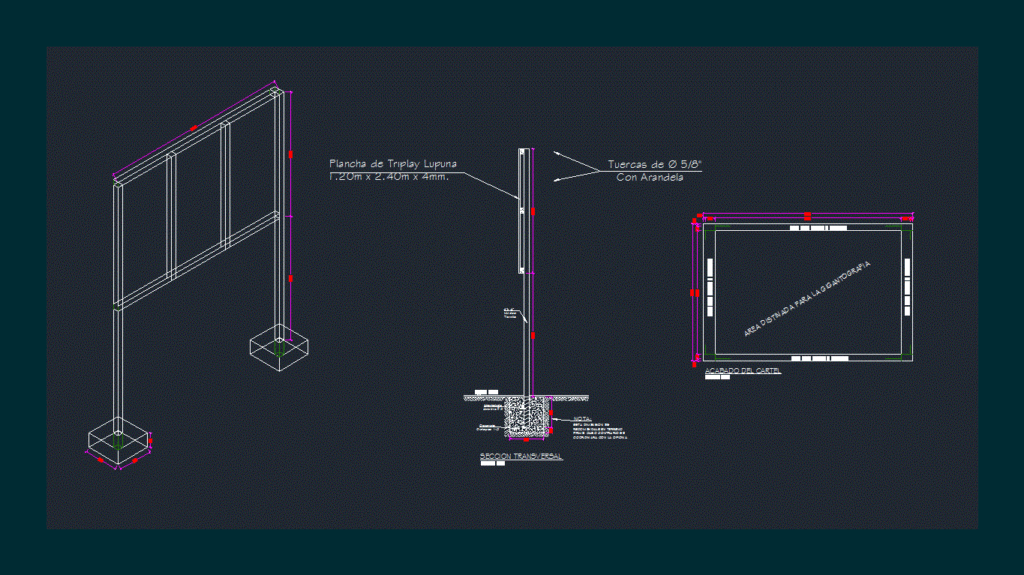Poster Work 3D DWG Model for AutoCAD