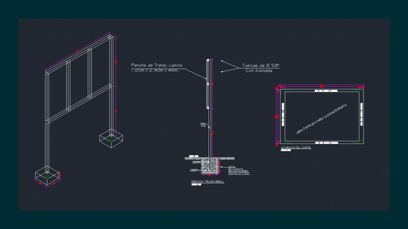 Poster Work 3D DWG Model for AutoCAD