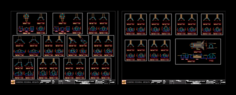 Post Road Construction Plans DWG Plan for AutoCAD