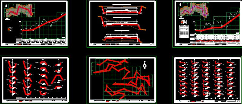 Preliminary And Definitive Study Of 1 Km Highway DWG Block for AutoCAD