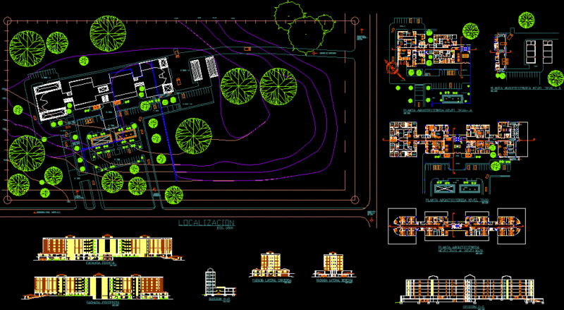 Private Hospital – Located At 24 De Diciembre DWG Section for AutoCAD