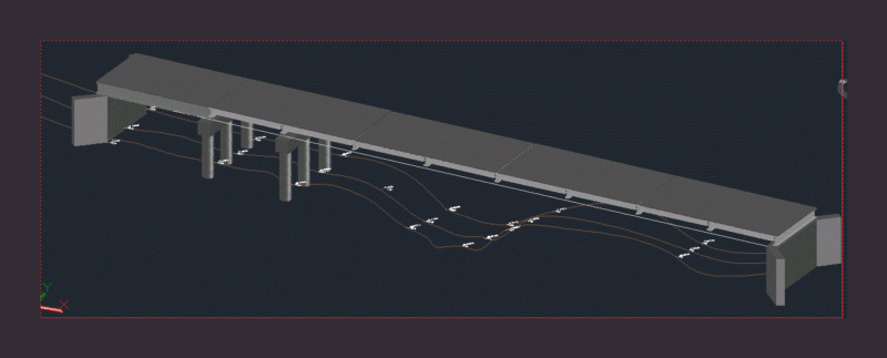 Profile Of Bridge 3D DWG Model for AutoCAD