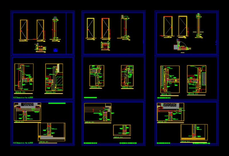 Programming Details Door DWG Plan for AutoCAD