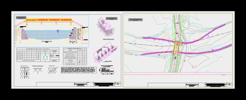 ProteccÓN Bridge With Stirrups Walls Stretch Of Road DWG Detail for AutoCAD
