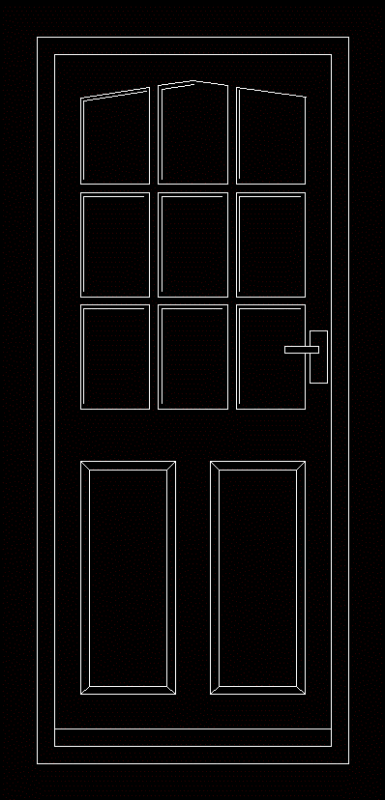 Puerta Elevacion 2D DWG Block for AutoCAD