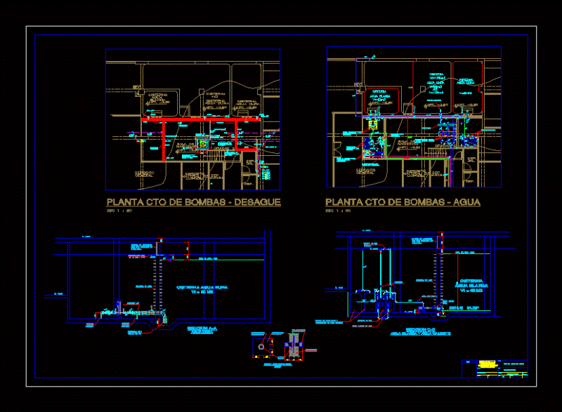 Pump Room – Health Center DWG Section for AutoCAD