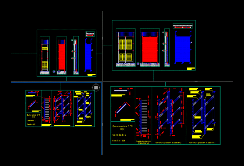 Quiebrasol Facade DWG Detail for AutoCAD