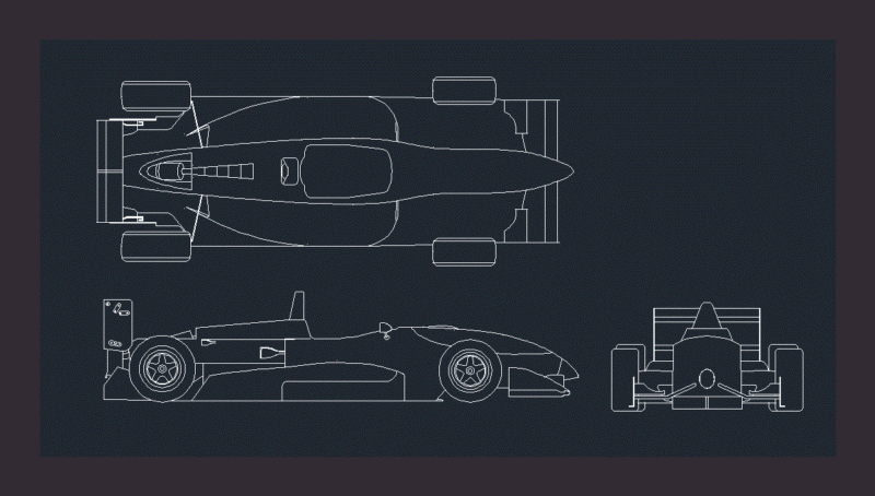 Race Car DWG Block for AutoCAD