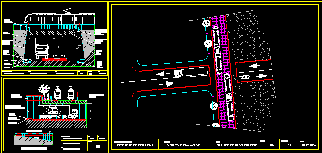 Railroad Crossing With Highway DWG Detail for AutoCAD 