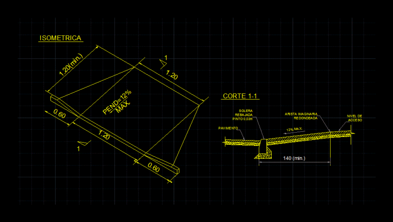 Ramp DWG Detail for AutoCAD