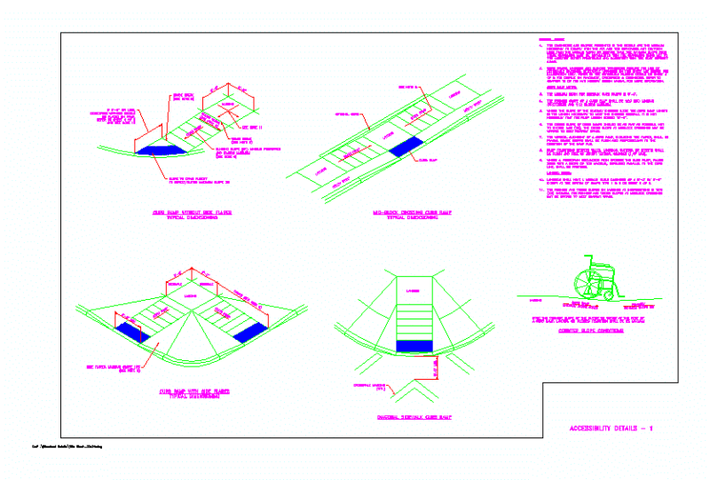 Ramp For Disabled Info DWG Detail for AutoCAD