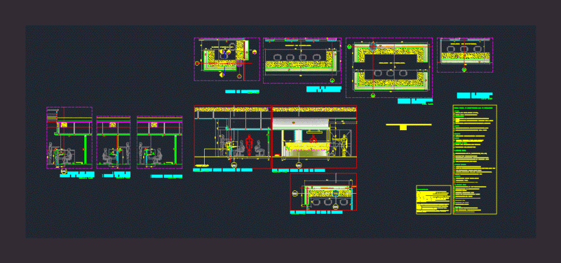 Reception Equipment DWG Section for AutoCAD