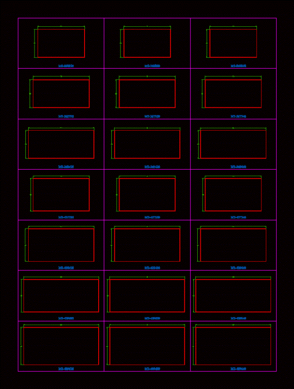 Rectangular Tables Desks Meetings Plant 2D DWG Block for AutoCAD