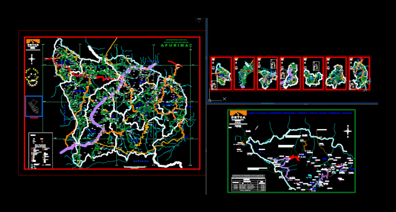 Red Road – Ways Of 7 Provinces Of The Department Of Apurimac DWG Block for AutoCAD