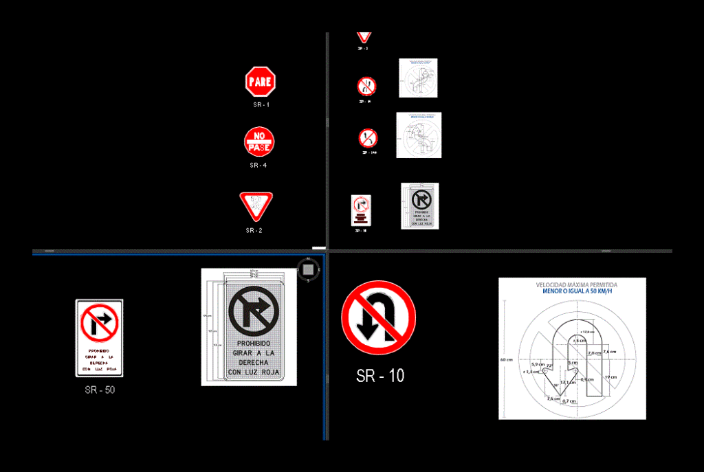 Regulatory Traffic Signs DWG Block for AutoCAD
