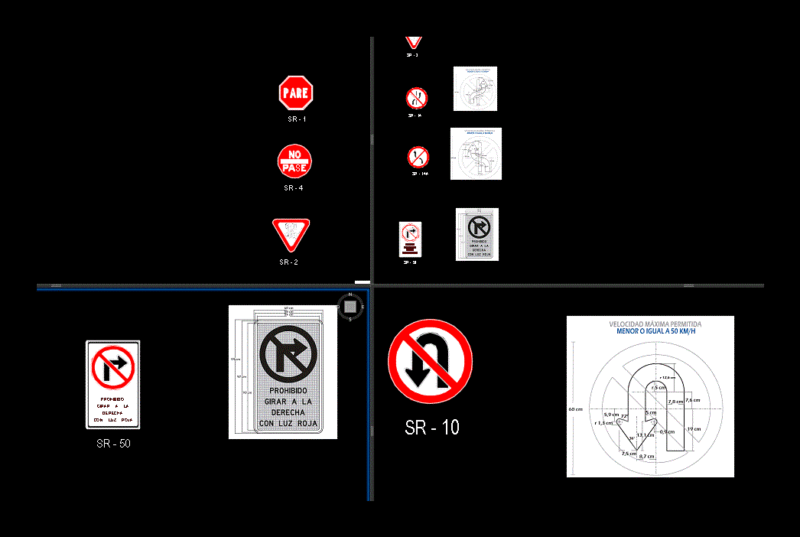Regulatory Traffic Signs DWG Block for AutoCAD