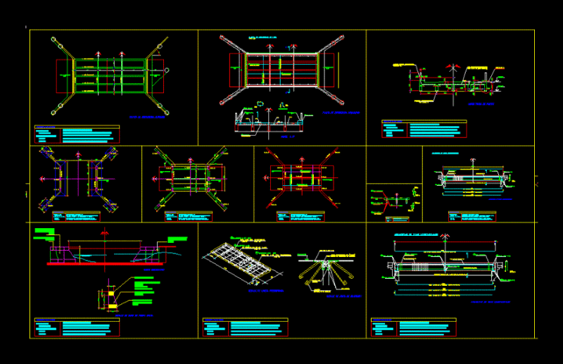 Reinforced Concrete Bridge DWG Block for AutoCAD