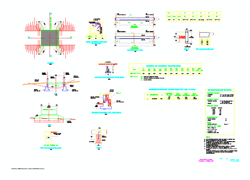 Reinforced Concrete Bridge Pontoon DWG Block for AutoCAD