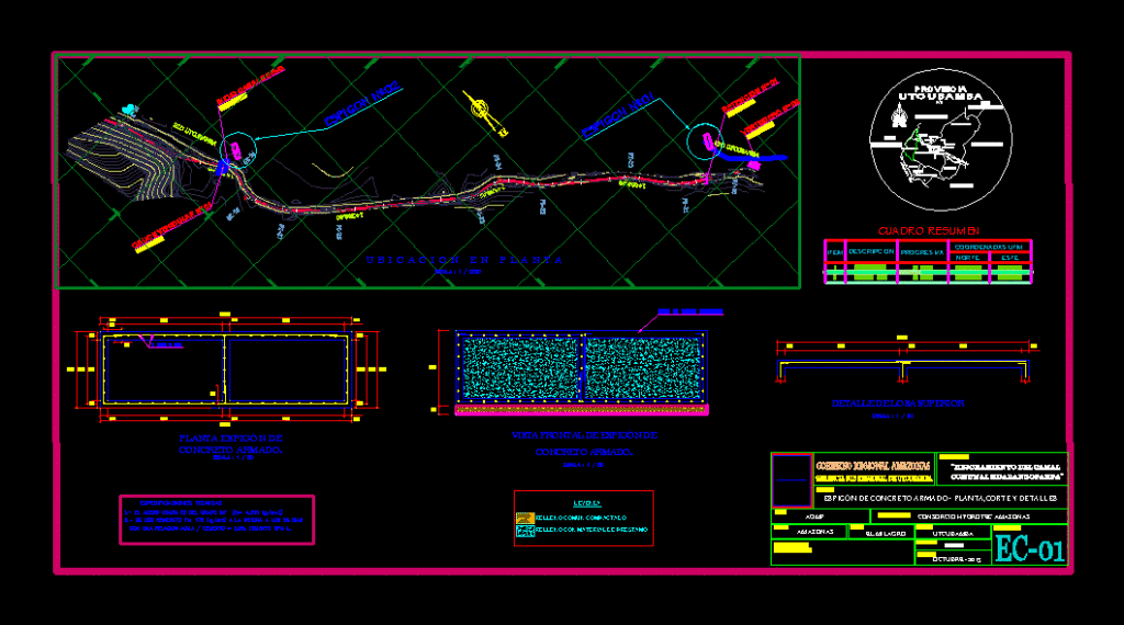 Reinforced Concrete Espigon DWG Block for AutoCAD