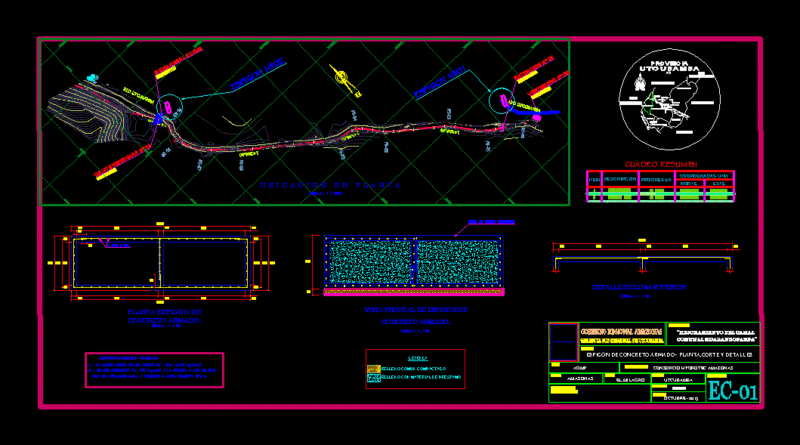 Reinforced Concrete Espigon DWG Block for AutoCAD