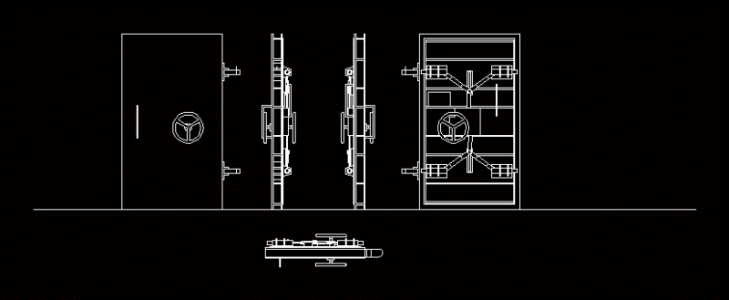 Reinforced Door DWG Elevation for AutoCAD