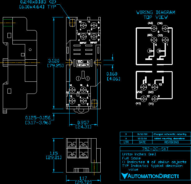 Relays And Sockets Link DWG Block for AutoCAD • Designs CAD residential electrical wiring diagram symbols 