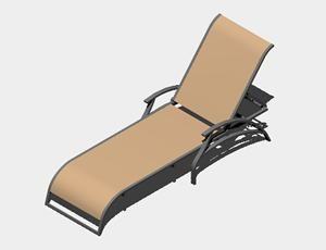 Chaise Lounge Pool Chair 3D DWG Model for AutoCAD