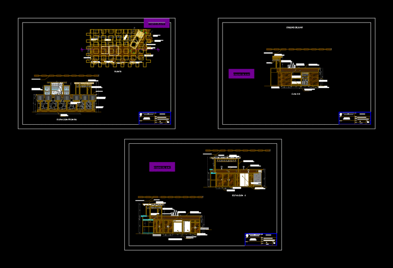 Restaurant Bar DWG Section for AutoCAD