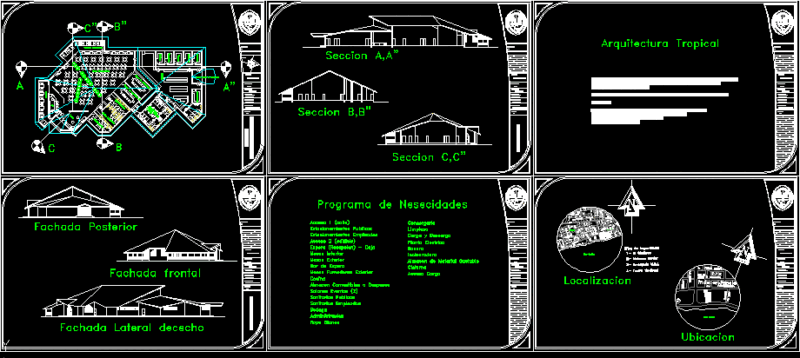 Restaurant DWG Section for AutoCAD