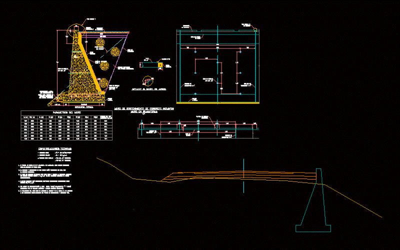 Retaining Wall DWG Block for AutoCAD