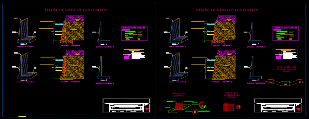 Retaining Walls DWG Block for AutoCAD