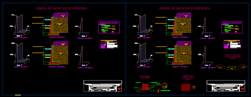 Retaining Walls DWG Block for AutoCAD