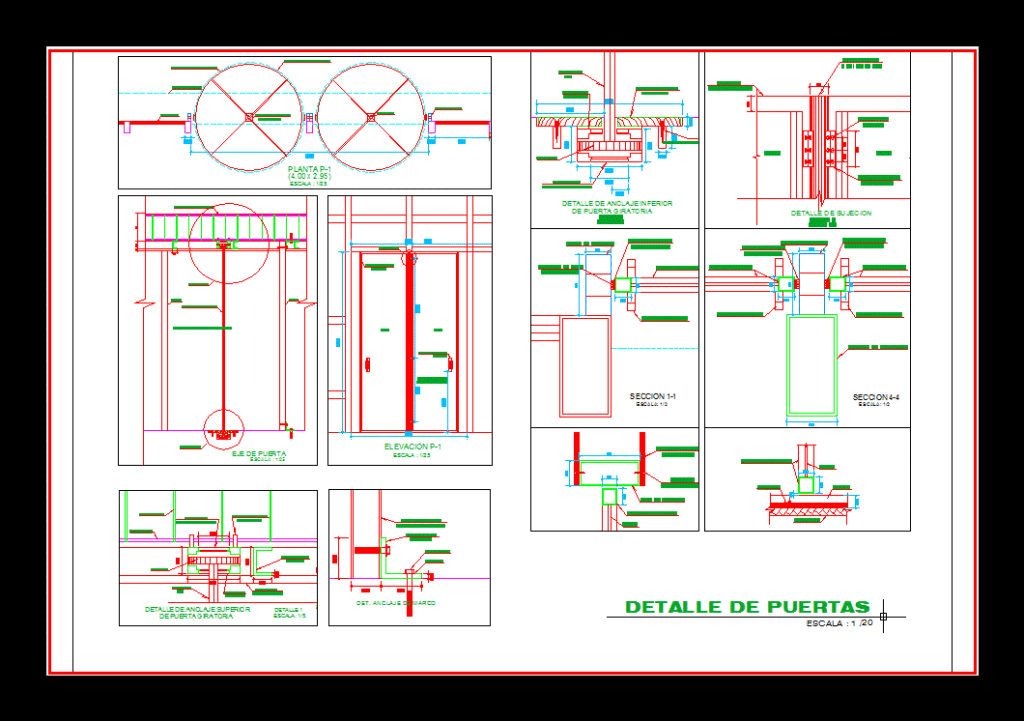 Revolving Door DWG Detail for AutoCAD