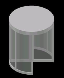 Revolving Door C 3D DWG Model for AutoCAD