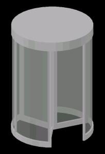 Revolving Door I 3D DWG Model for AutoCAD