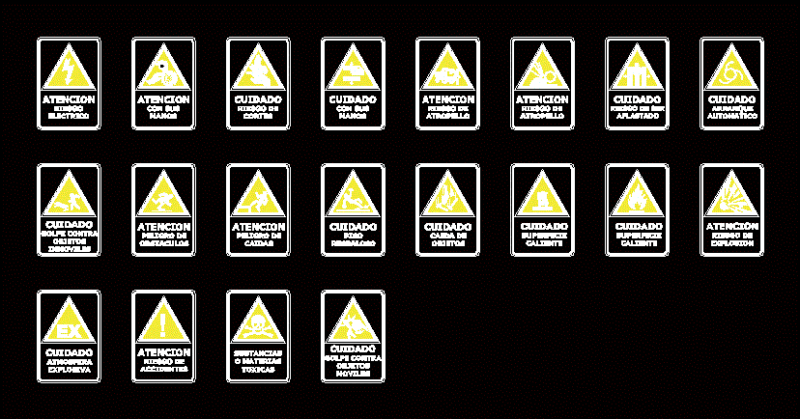 Risk Signals DWG Block for AutoCAD