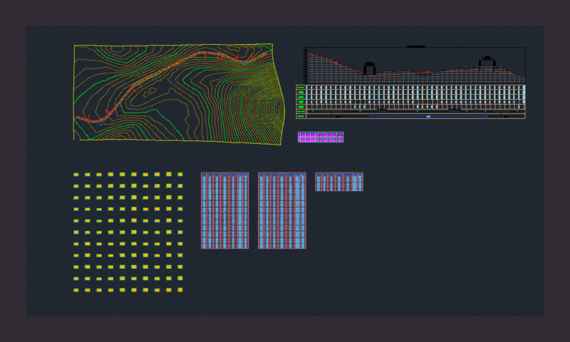 Road 1km DWG Section for AutoCAD