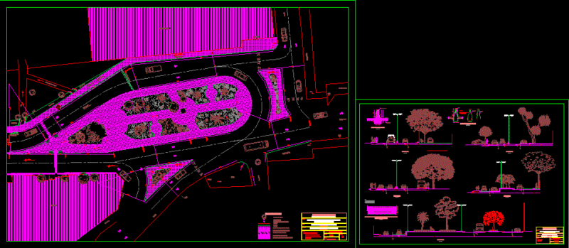 Road Enlargement DWG Section for AutoCAD