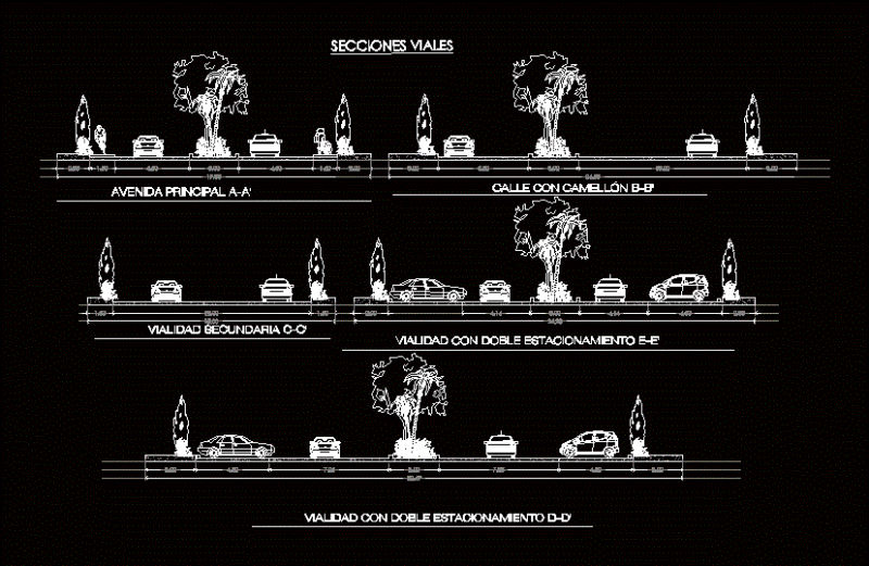 Road Sections DWG Section for AutoCAD