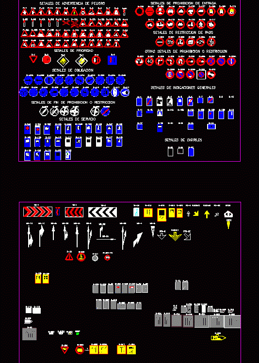 Road Signs DWG Block for AutoCAD • Designs CAD