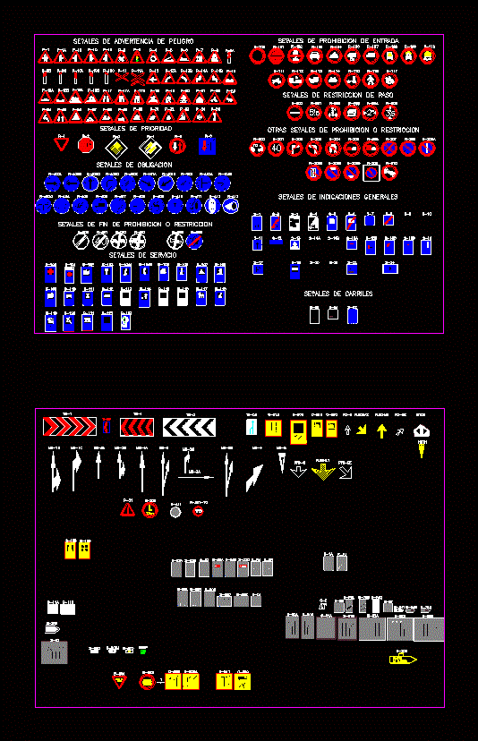 Road Signs DWG Block for AutoCAD • Designs CAD