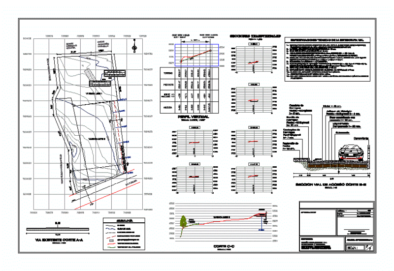 Road Study Of A Private Condominium DWG Detail for AutoCAD