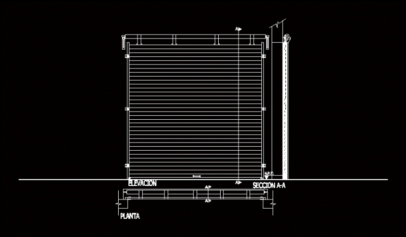 Roll-Door DWG Block for AutoCAD