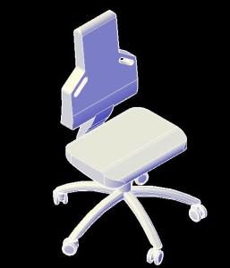 Rotary Chair 3D DWG Model for AutoCAD