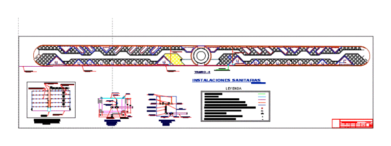 Sanitary Facilities – Linear Park DWG Block for AutoCAD