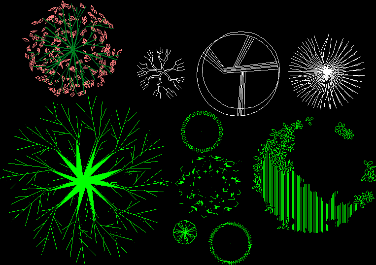 Dwg цветы в плане