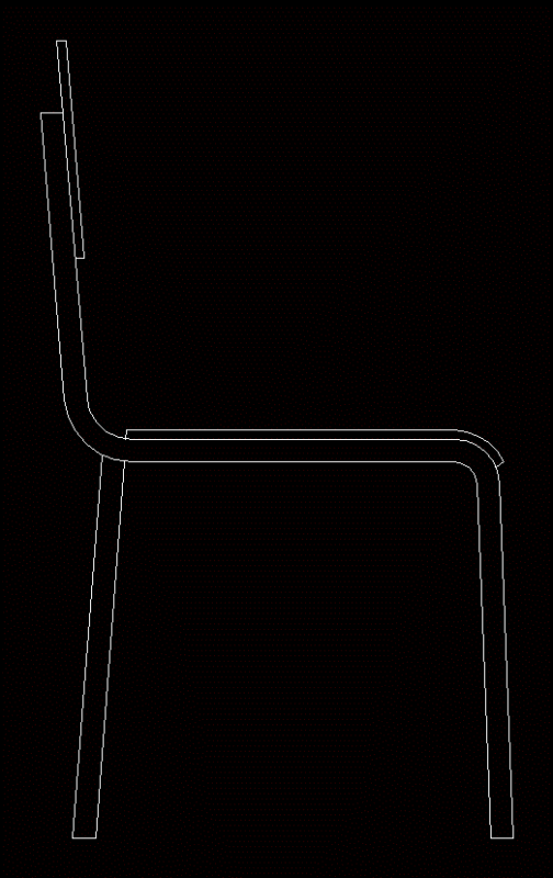 School Chair 2D DWG Detail for AutoCAD