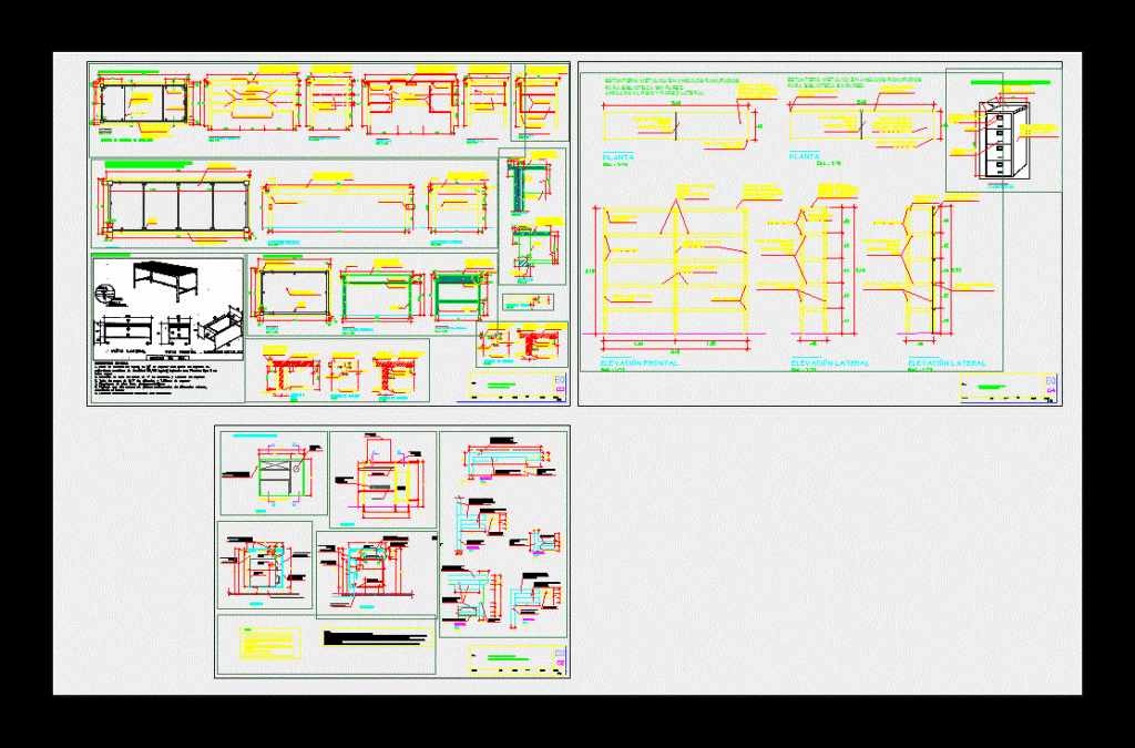 School Furniture DWG Section for AutoCAD